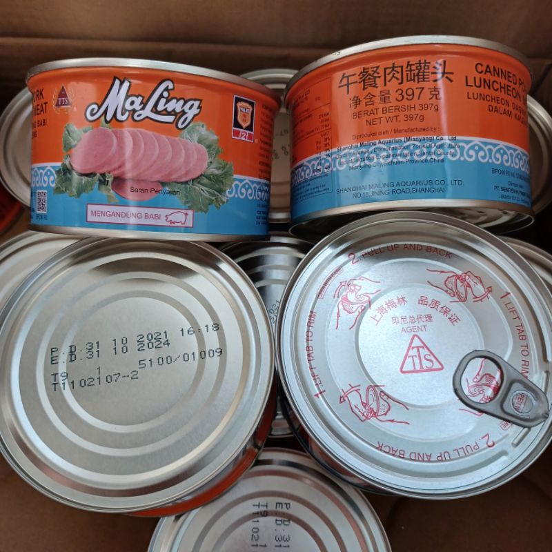 

Daging Babi Luncheon Ma Ling TTS 397 gram