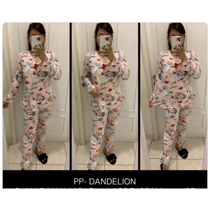 BEBIDOL REMAJA DEWASA PIYAMA IMPORT BAJU TIDUR POOH ELMO MICKEY TSUM HELLO KITTY CP KOREA LEISURE VOGUE-PP-DANDELION