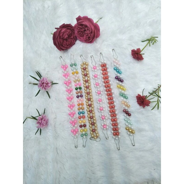 Konektor Masker Mutiara Sintetis / Strap Masker Mutiara Sintetis