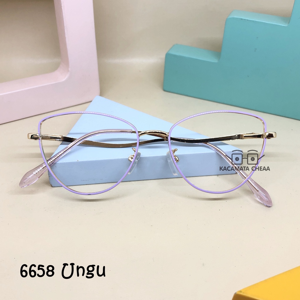 KACAMATA BESI CAT EYE 6658
