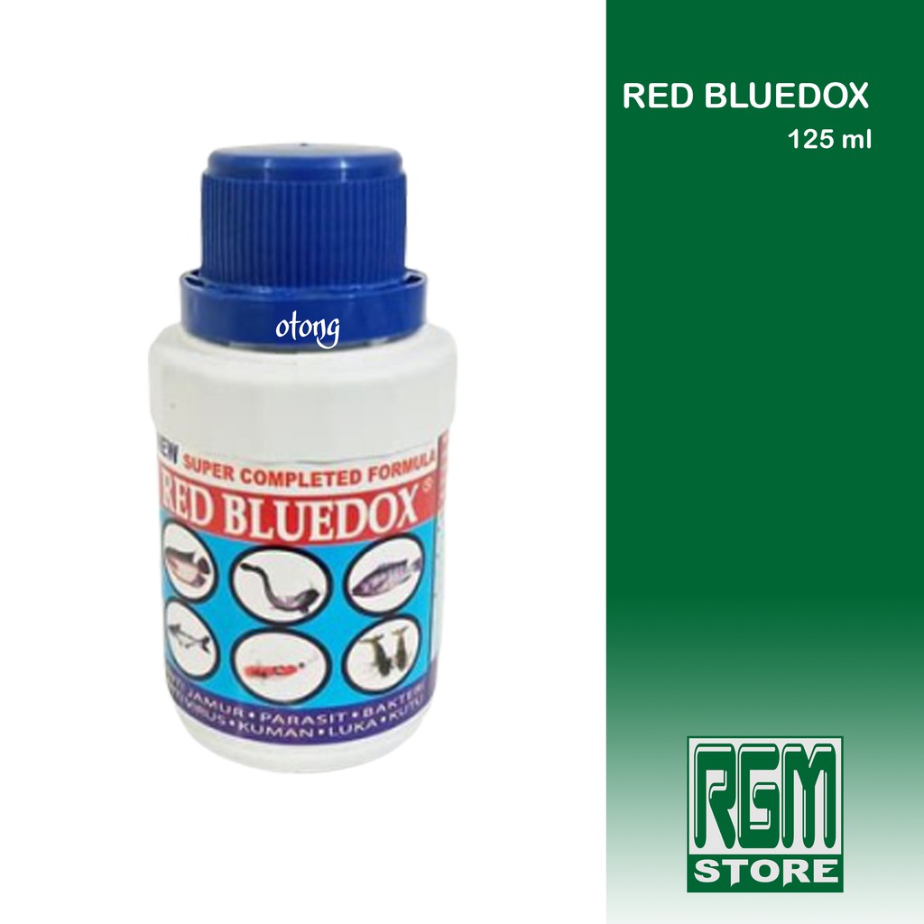 RED BLUEDOX 125ml Obat Ikan Anti Jamur Parasit Bakteri Kuman Dan Luka Ikan