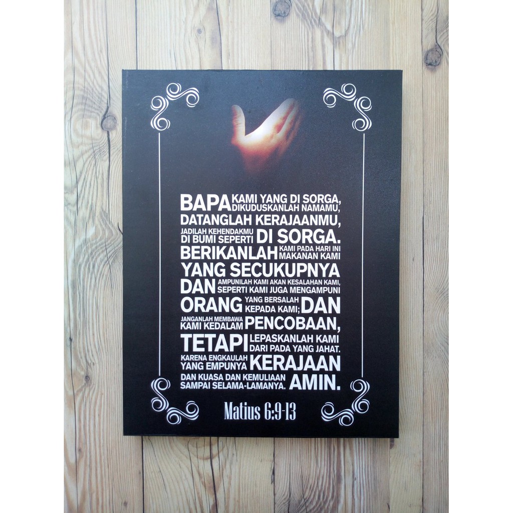 Hiasan Dinding Doa Bapa Kami Berkualitas