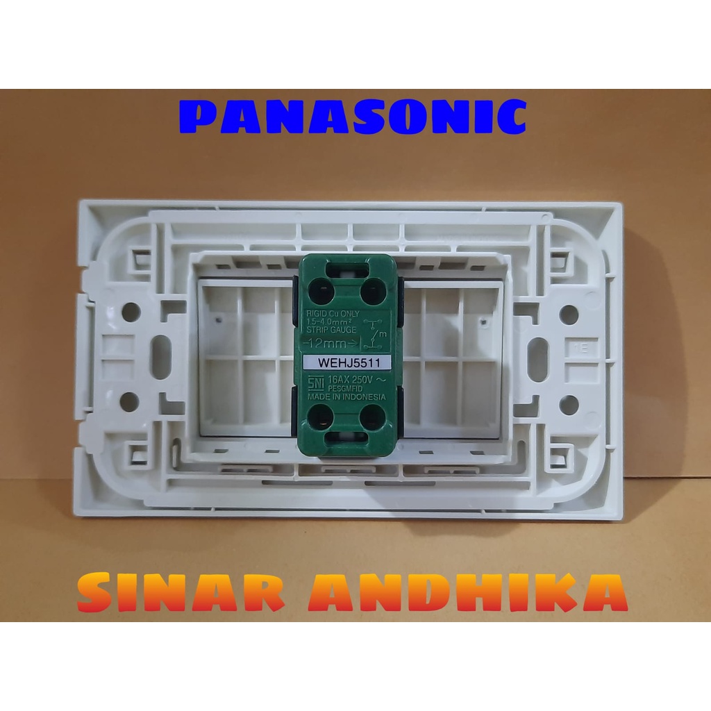 SAKLAR ENGKEL LEBAR PUTIH A MODE PANASONIC WEHJ 6803W+WEHJ 5511