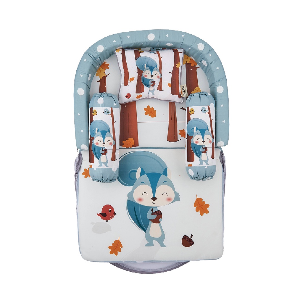 Vee & Mee Kasur Bayi Lipat Oval Squirrel Series - Vmk1030-3