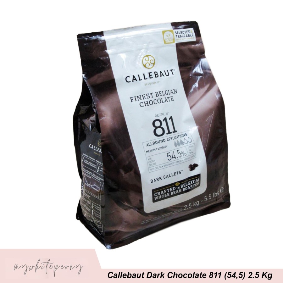 

Callebaut Dark Chocolate 811 (54,5%) 2.5 Kg Kemasan Asli