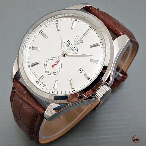 Jam Tangan Pria Rolex Kulit Automatic Rolex Skeleton Otomatis