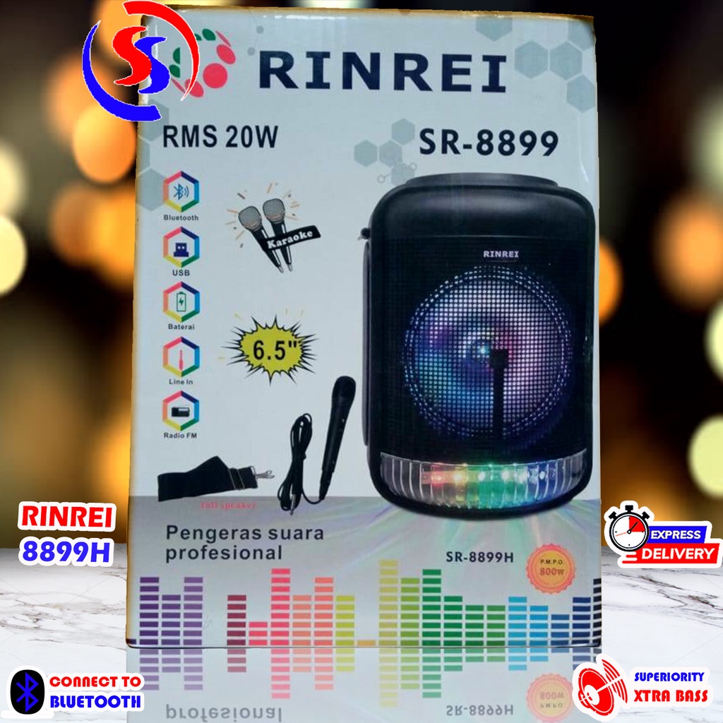 SPEAKER MEETING BLUETOOTH RINREI 8899H GARANSI RESMI BONUS MIC WIRELESS