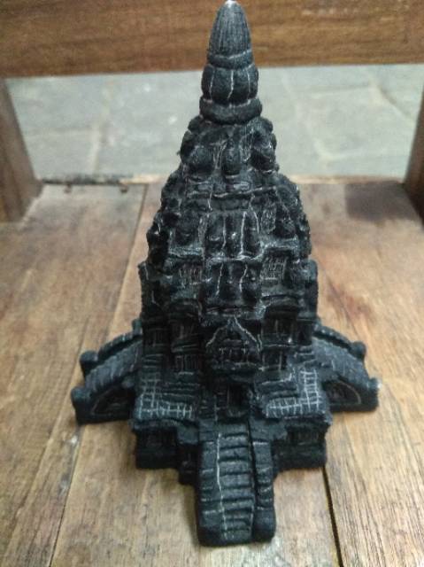 TERMURAH! MINIATUR CANDI PRAMBANAN 14x10x10 cm EMPAT PINTU BAHAN BATU DEKORASI PAJANGAN SOUVENIR