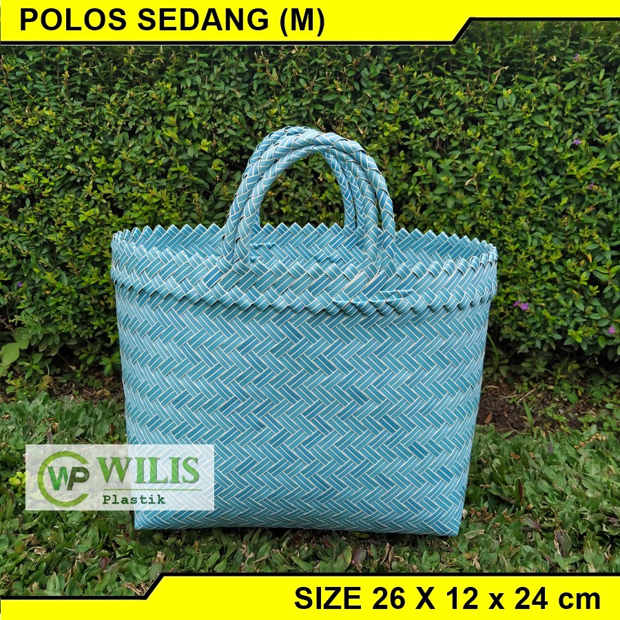 Tas Anyaman Plastik Polos Sedang (M) / Tas Bingkisan Hampers Parcel Souvenir