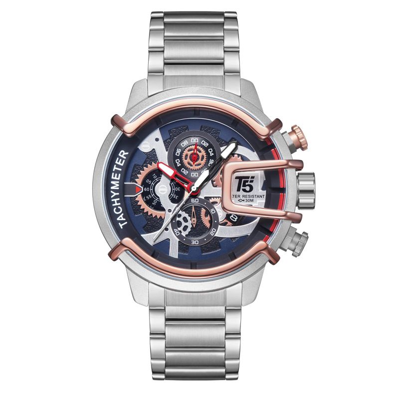 JAM T5 H 3838 ORIGINAL JAM TANGAN PRIA T5 H3838 TAHAN AIR CRONO AKTIF