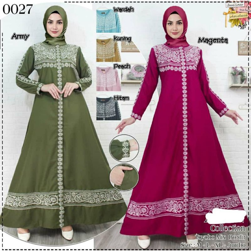 Gamis alhumah premium original / Gamis toyobo / Gamis bordir / Gamis terbaru / Gamis remaja / Gamis 