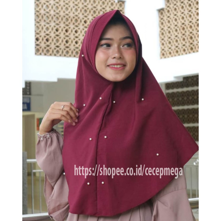 TERMURAH HIJAB / JILBAB / KHIMAR SIMPLE PET MUTIARA