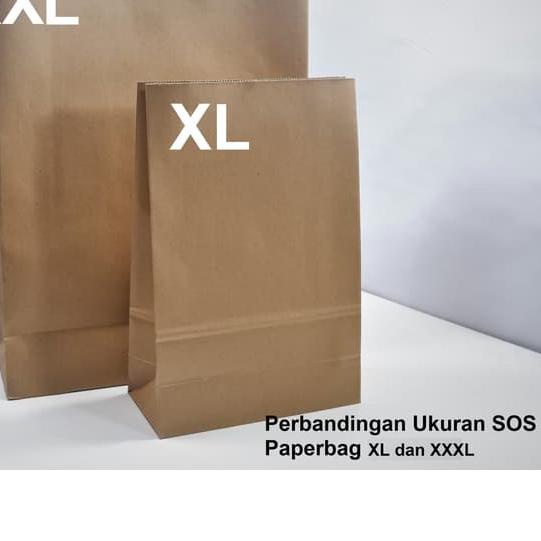 

✸ Paperbag SOS Kantong Kertas Coklat 30x12x40cm XXXL ✶