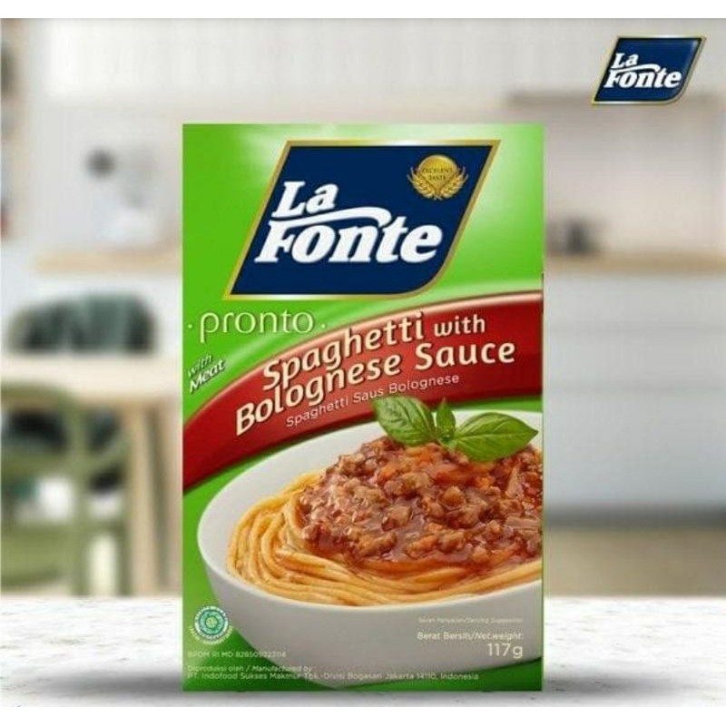 La Fonte Pronto Spaghetty Bolognese Saus,mushroom saus  117 gr