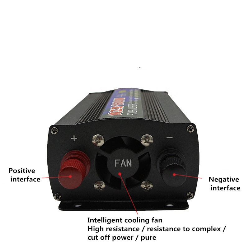 Taffware Inverter Mobil DC 12V to AC 220V 1000W charger Laptop di mobil setara listrik PLN Car Power Pure sine wave inverter DC 12V - 24V to AC 220V car home high-power 1000 W converter 1000W 2000W 3000W AC Inverter untuk motor mobil aki accu baterai