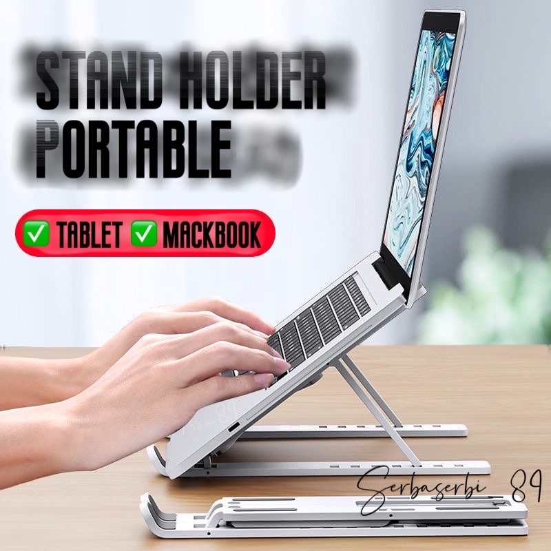 standing laptop lipat folding laptop stand meja laptop holder lipat portable