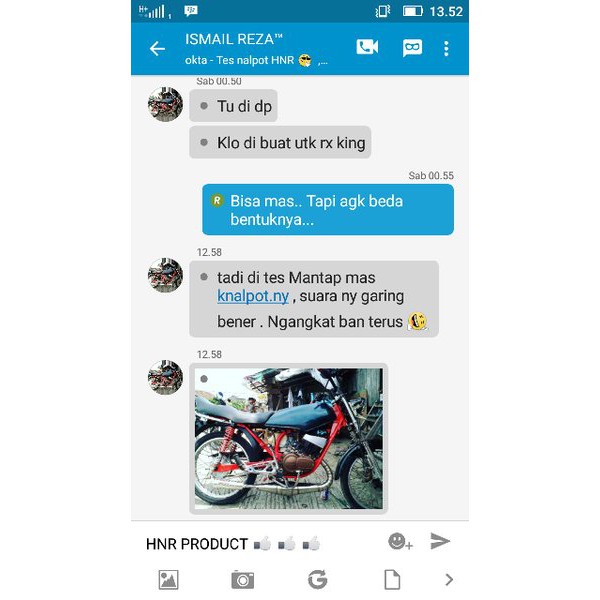 KNALPOT HNR PRODUCT RX-KING REPSOL STAINLESS