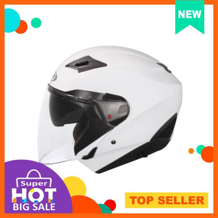 Zeus 611 White Putih Helm Double Visor M L Xl Mirip Shoei Nolan Agv