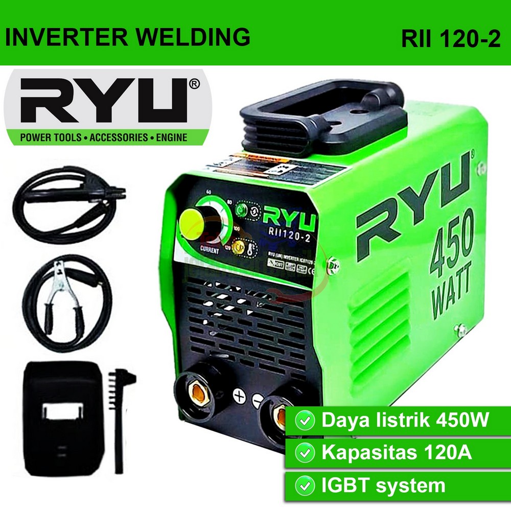 Jual RYU Mesin Las Listrik RII120-2 Trafo Las 120A Welding Inverter ...