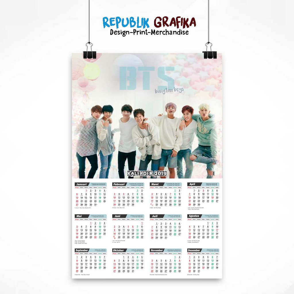 KALENDER KPOP, BTS, BLACKPINK, EXO, WANNA ONE, KALENDER 2022