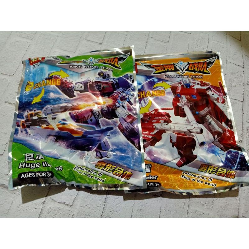 mainan bricks rakit anak / robot sachet / mainan anak murah