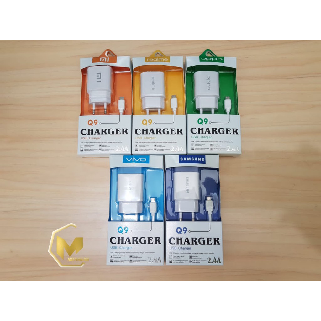 BM007 Q9 Charger Cashan Samsung oppo Vivo realme xiaomi original 2.4A anti meledak pengisian cepat MA189