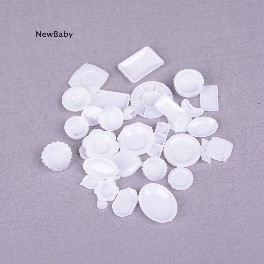 33pcs Mainan Miniatur Peralatan Makandapur Untuk Aksesoris Rumah Boneka