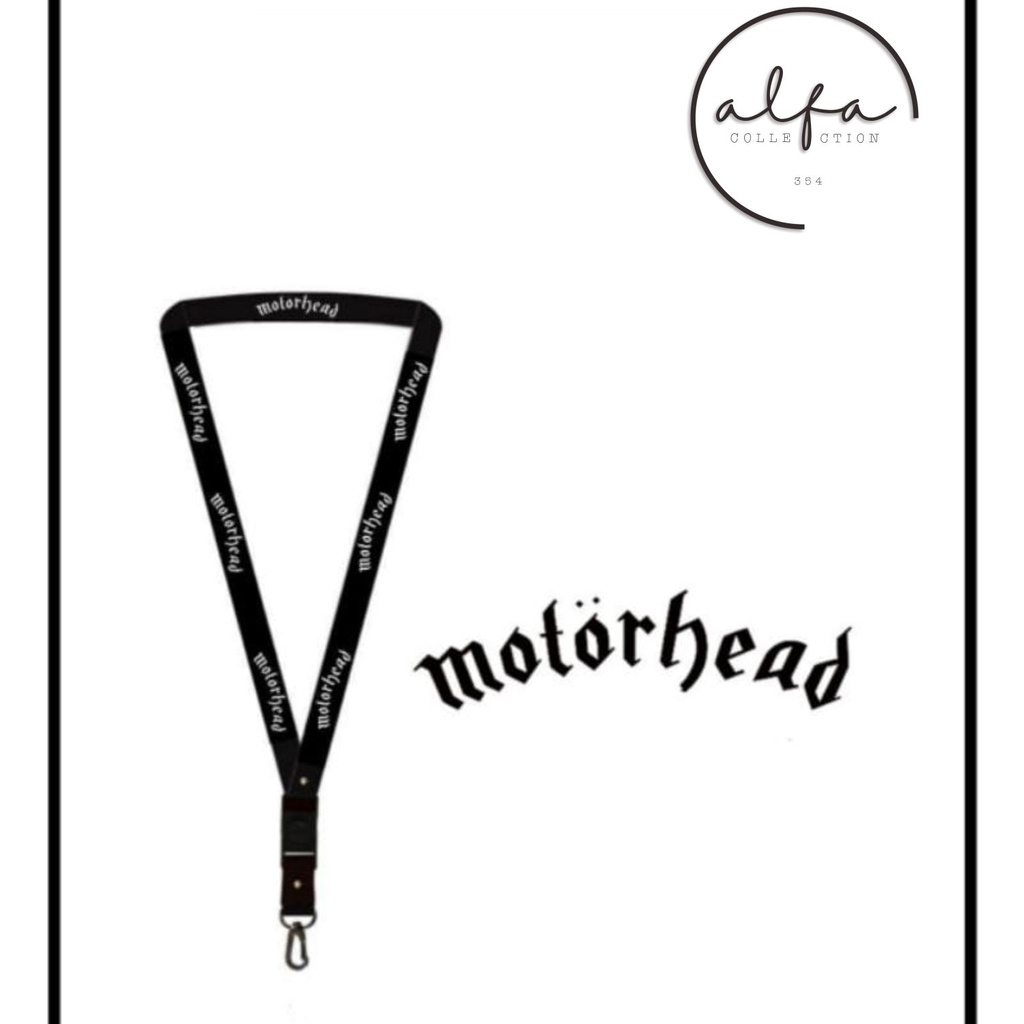 

lanyard gantungan MOTORHEAD band logo/kunci/tulisan/tali kartu nama/flashdisk/key/kartu nama/idcard/hp