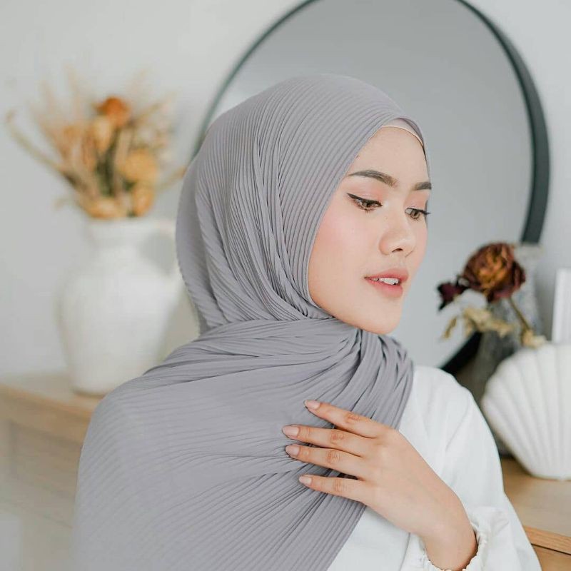 (PREMIUM) pashmina PLISKET ceruty babydoll /PLEATED SHAWL