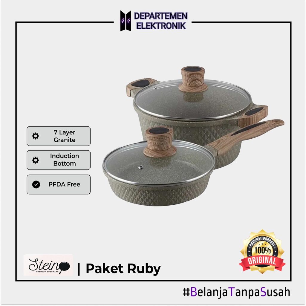 STEIN COOKWARE SET RUBY SERIES MURAH BANGET / GARANSI RESMI