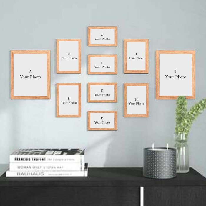 10 Item Paket Kolase Bingkai Foto Ukuran 6R/8R/11R Warna Hitam & Putih Termurah