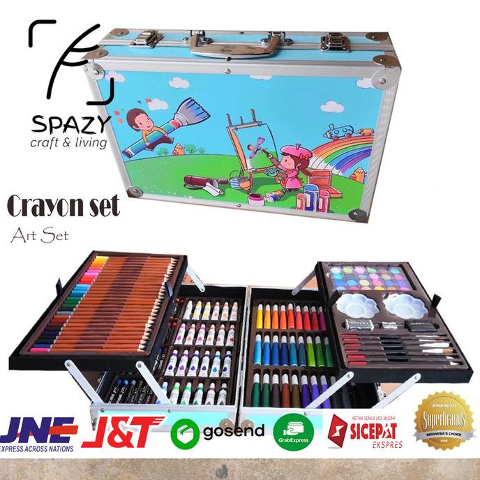

gunturputra39 Crayon Art set/Krayon anak/Alat Menggambar/Alat mewarnai/Koper Besi TERLARIS TERPERCAYA ORIGINAL