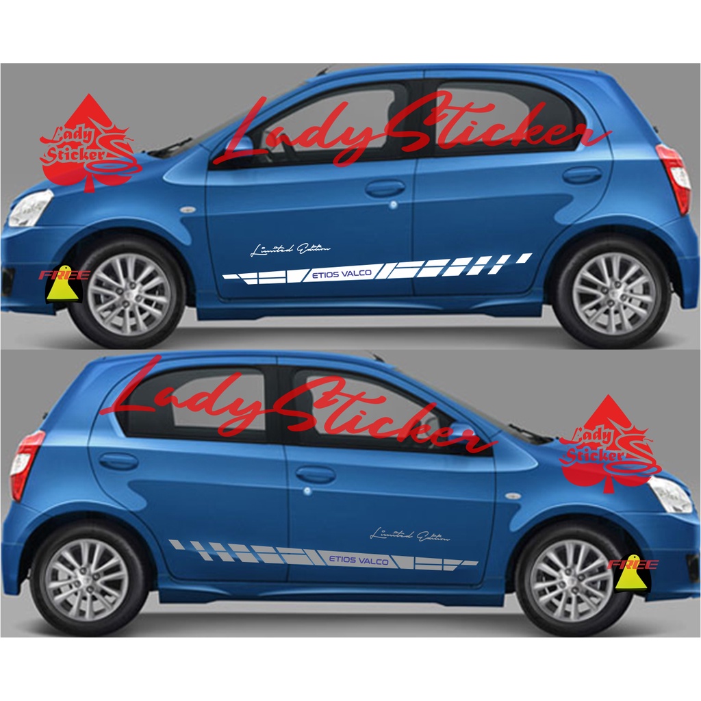 NEW STICKER STIKER MOBIL ETIOS VALCO CUTING STICKER LIST BODY SAMPING MOBIL TOYOTA ETIOS VALCO