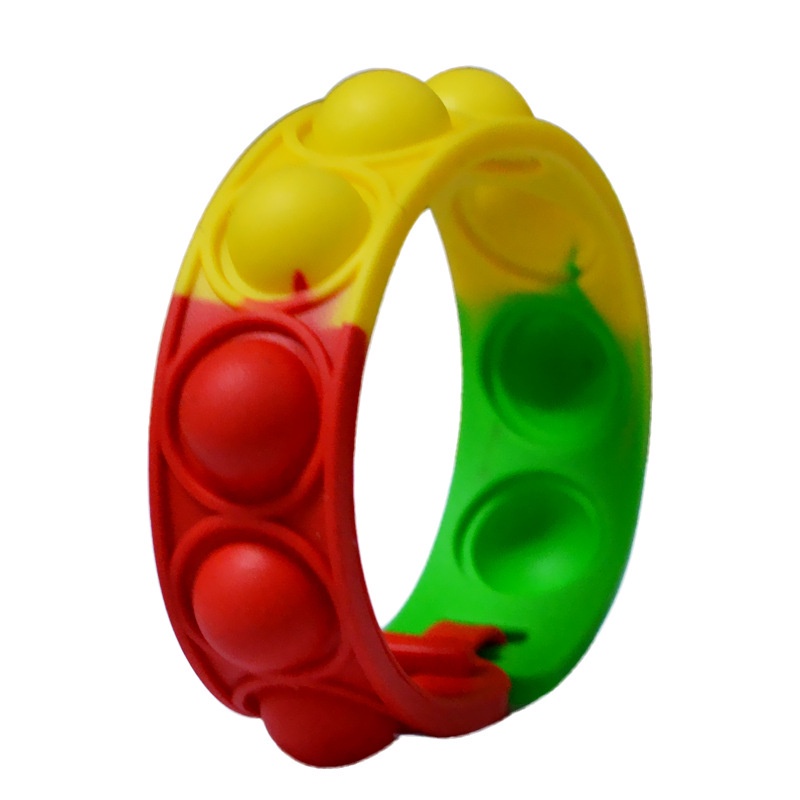 Unicorn Pop It Fidget Toys Push Popit Bubble Sensory Fidget Wristband Autism Squishy Stress Reliever Kids Toys-4