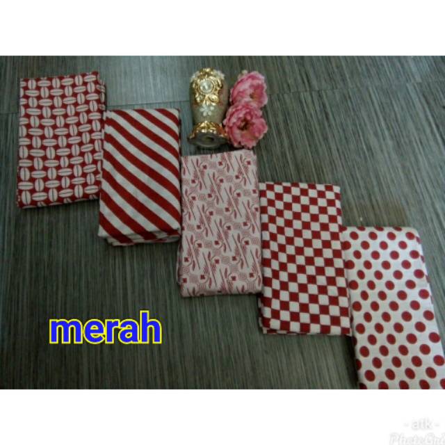 Kain batik printing kain batik katun kain batik meteran Grosir kain batik Merah