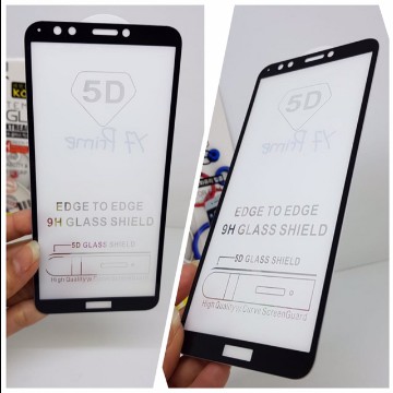 KOREAN Tempered Glass Huawei Y7 Prime 5.5 inchi FULL SCREEN Guard FULL GLUE Anti Gores Kaca