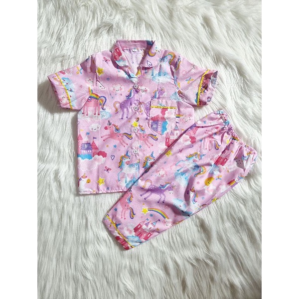 Baju Tidur Piyama Anak 1-5 Tahun Motif Karakter Lucu Kekinian Size M L XL Part 2