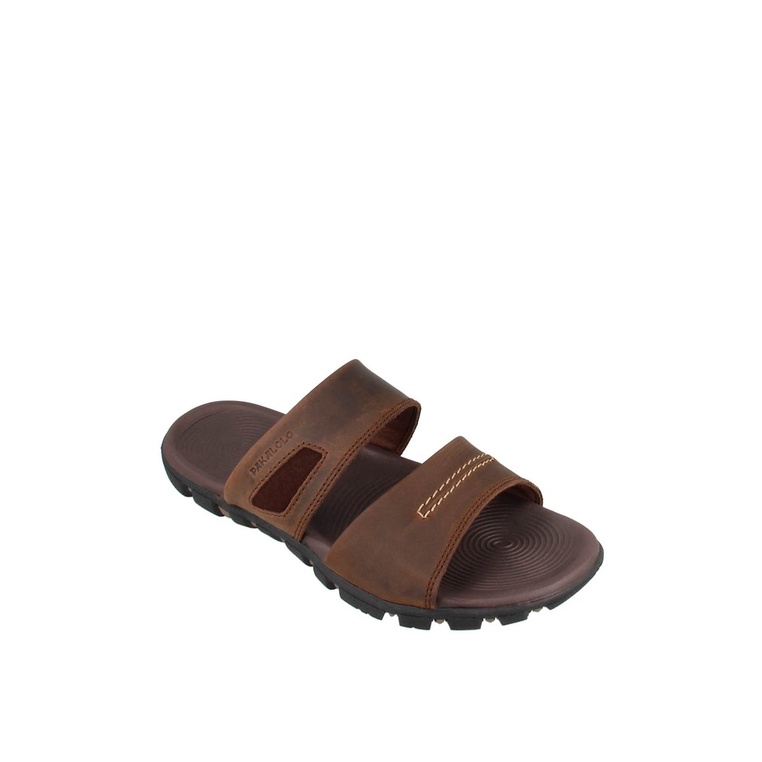 SANDAL SLIDE PAKALOLO PRIA ORIGINAL CASUAL KULIT ASLI COKLAT PB14