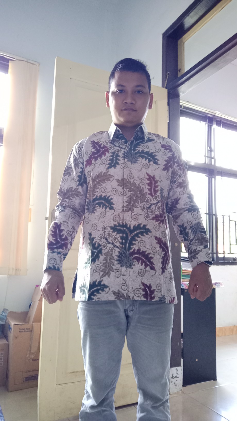 Batik Solo Premium Pria Casual Lengan Panjang Modern Lapis Furing Bahan Katun Jogja Alisan Bam25