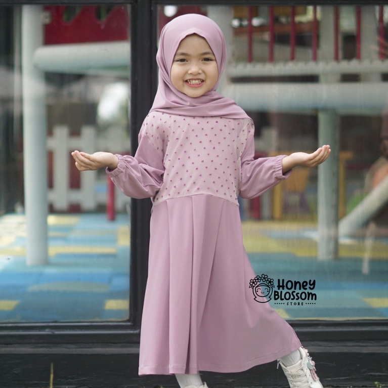 HONEYBLOSSOM gamis bayi perempuan 0 6 bulan alesha / gamis bayi tile organza