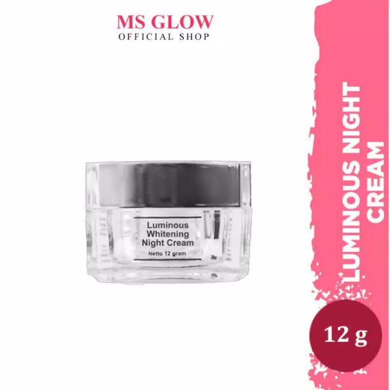 Luminous Whitening night cream MS Glow 100% original skincare wajah wanita termurah(bisa cod)