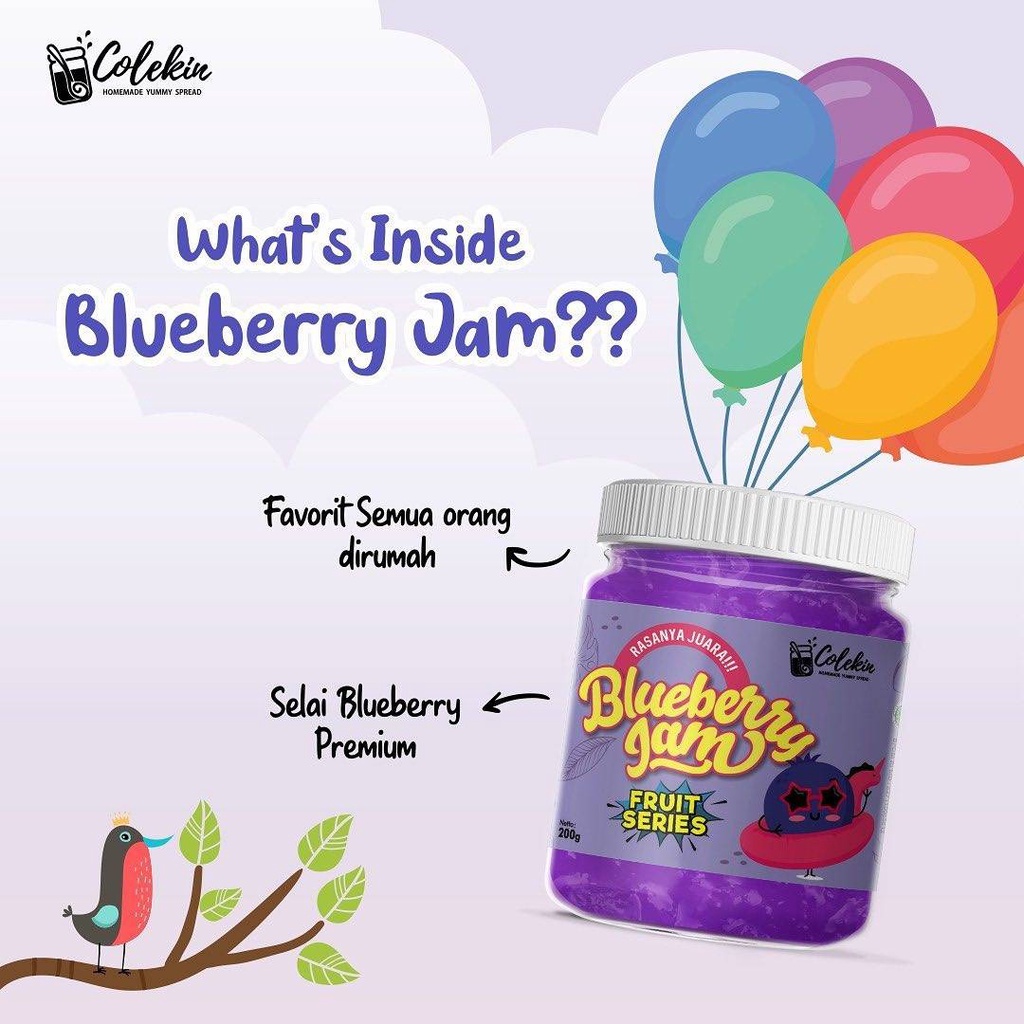 

Selai Blueberry Jam 200 gr Blueberry