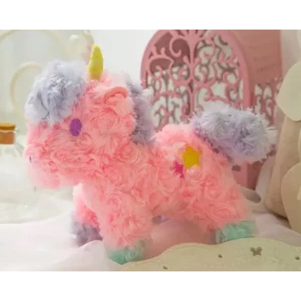 BONEKA KUDA PONY UNICORN PINK 20CM