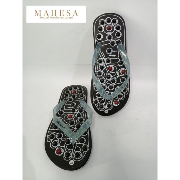 Sandal Terapi Kesehatan Jepit Plastik Alas Spons Karet Titik Kayu Sandal Terapi Refleksi akupuntur
