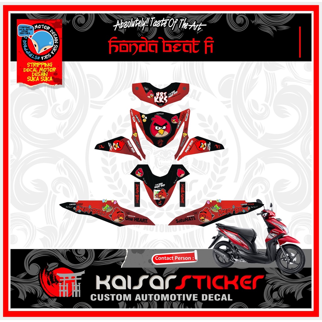 DECAL STICKER FULLBODY BEAT FI ANIME ANGRY BIRD