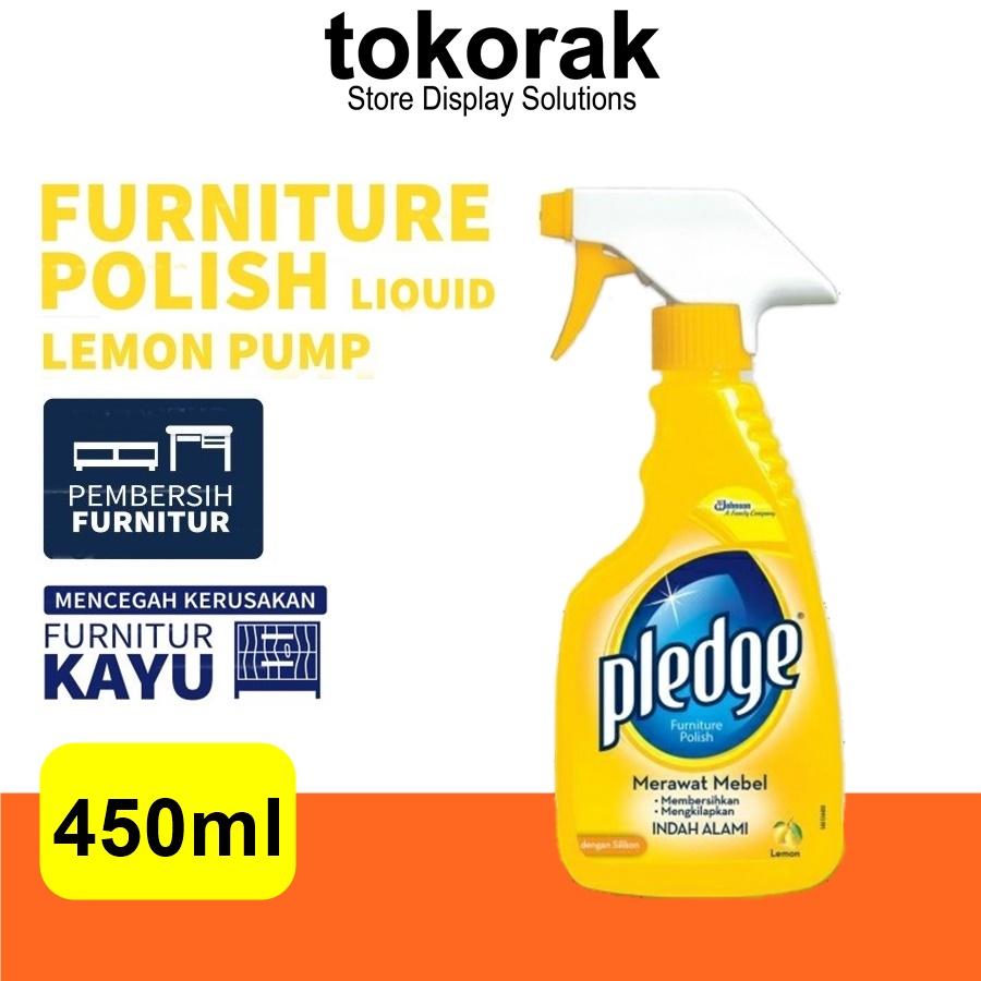 PLEDGE FURNITURE POLISH LIQUID PUMP 450 ML PERAWATAN PEMBERSIH KAYU