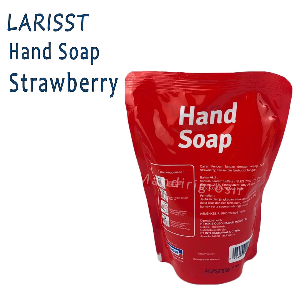 Hand Soap Strawberry * Sabun Cuci Tangan * 375ml * Larisst