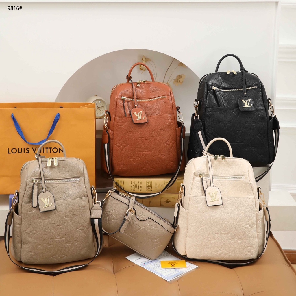 Backpack Shoulder Bag 2in1 Togo Leather 9816