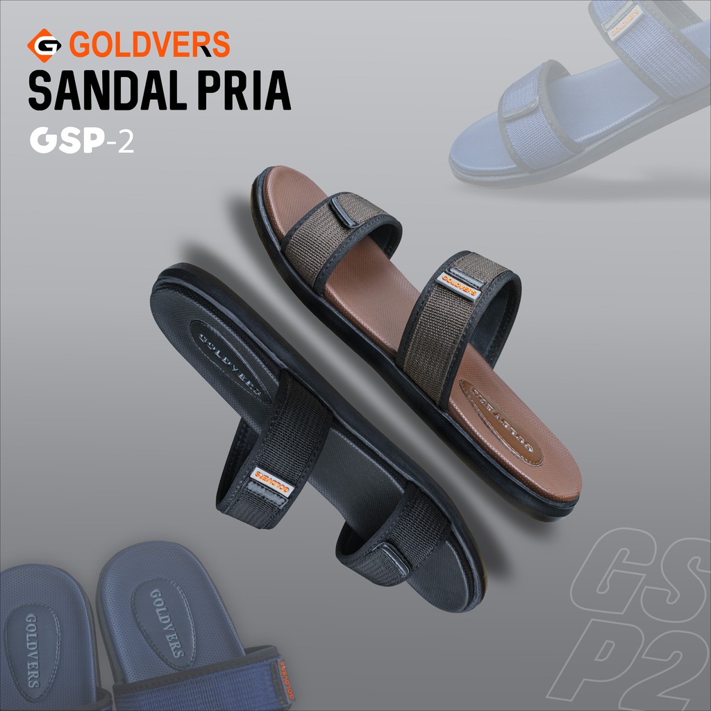 Sandal Pria GOLDVERS Original Sandal Pria Wanita Import  Sandal kulit - KREATIVO