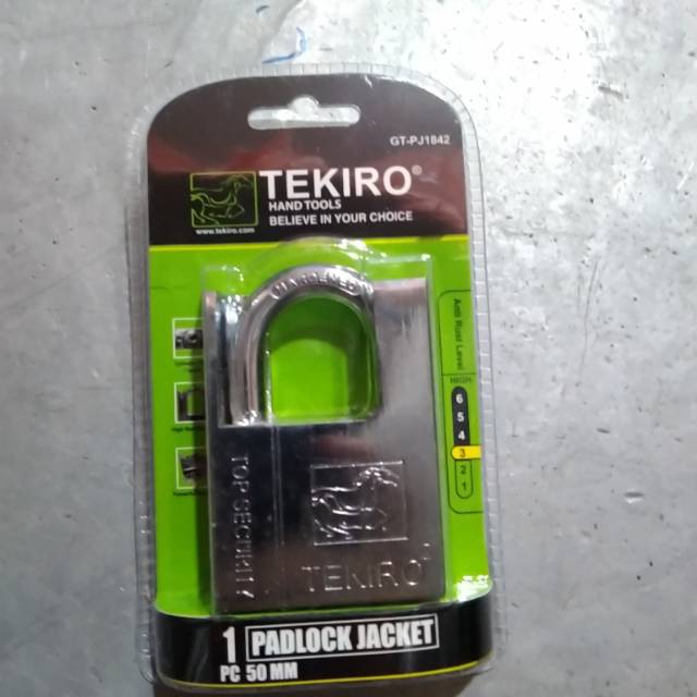 TEKIRO gembok jaket 50MM padlock jacket ORIGINAL